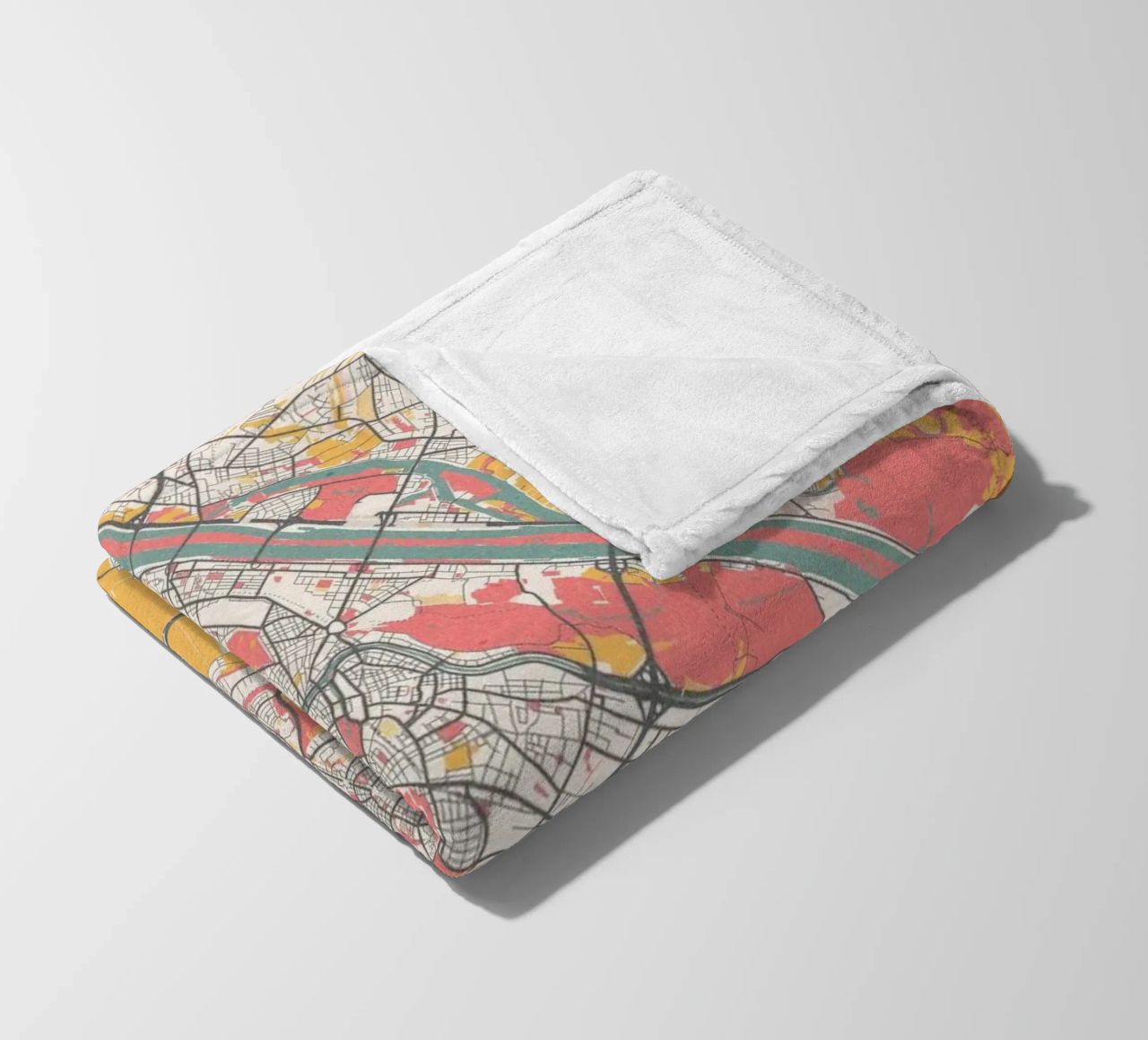 Wien Map Art Print Fleecedecke von MOOODZART