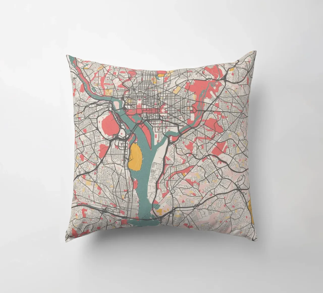Washington DC Map cuscino da MOOODZART