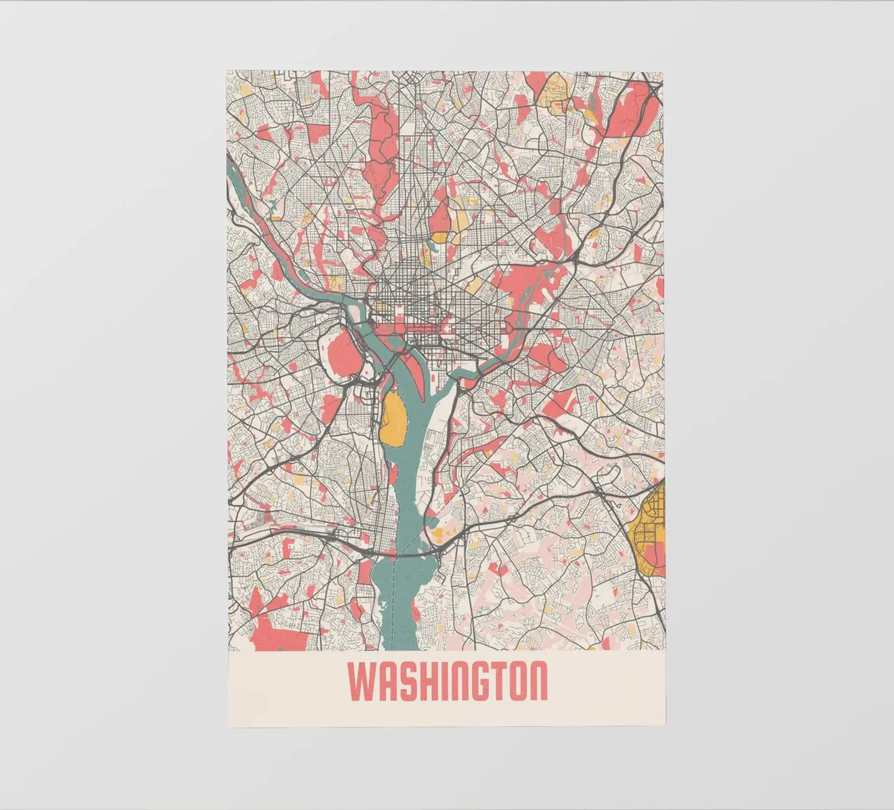 Washington DC Map telo in pvc da MOOODZART