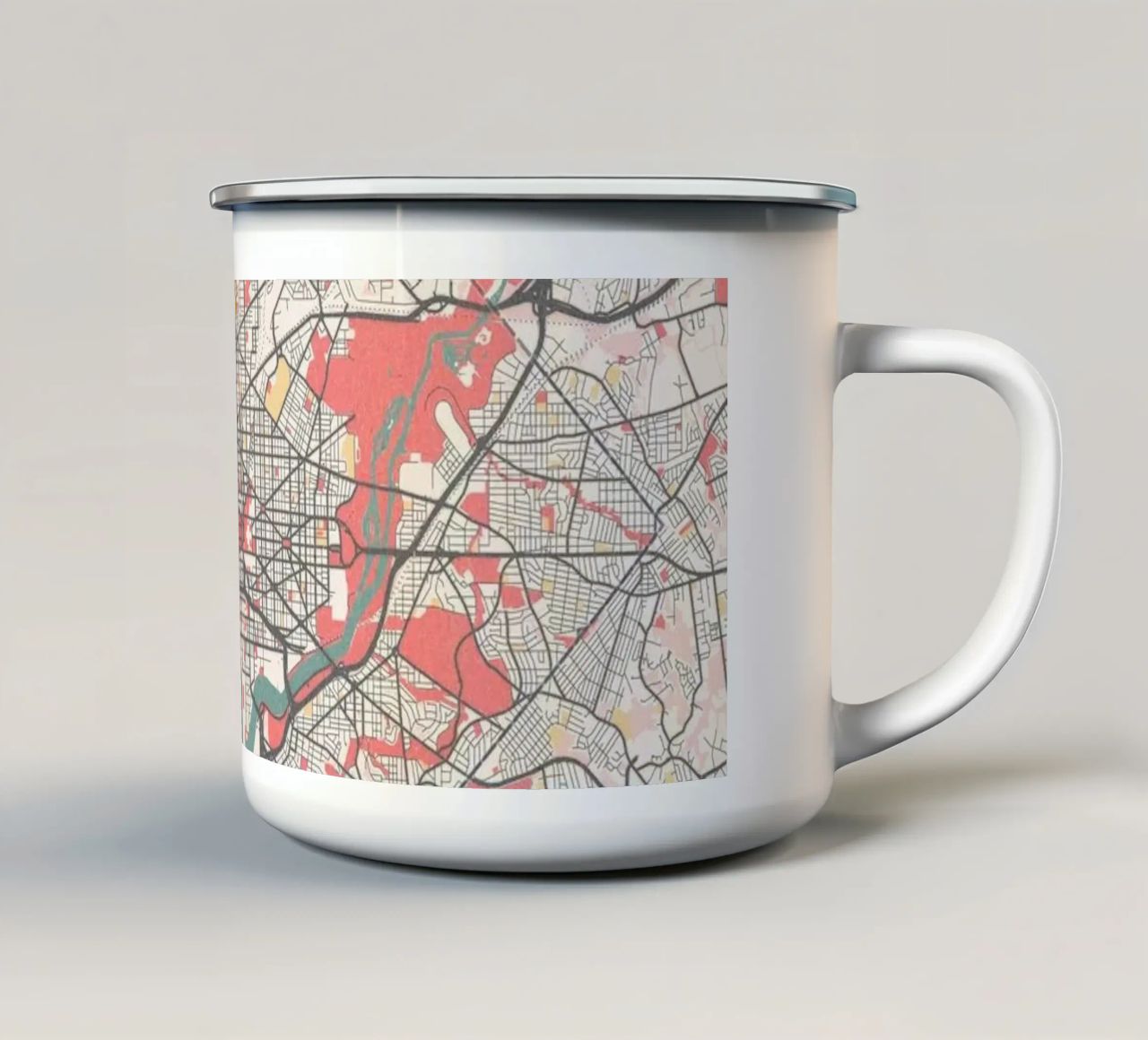 Washington DC Map tazza in smalto da MOOODZART