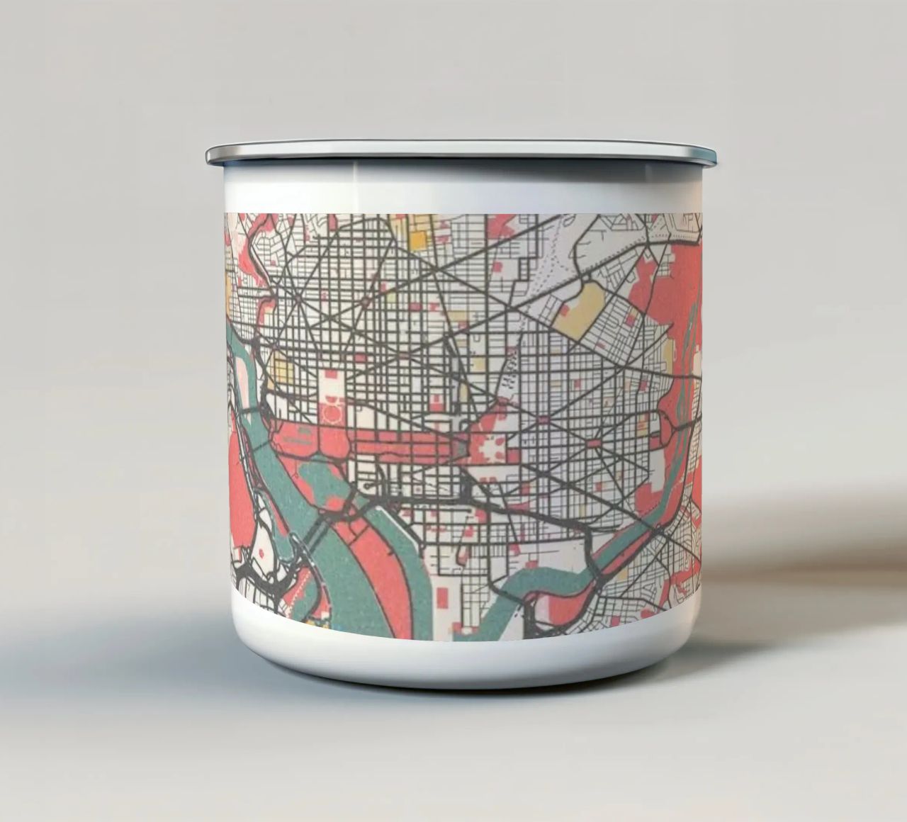 Washington DC Map tazza in smalto da MOOODZART
