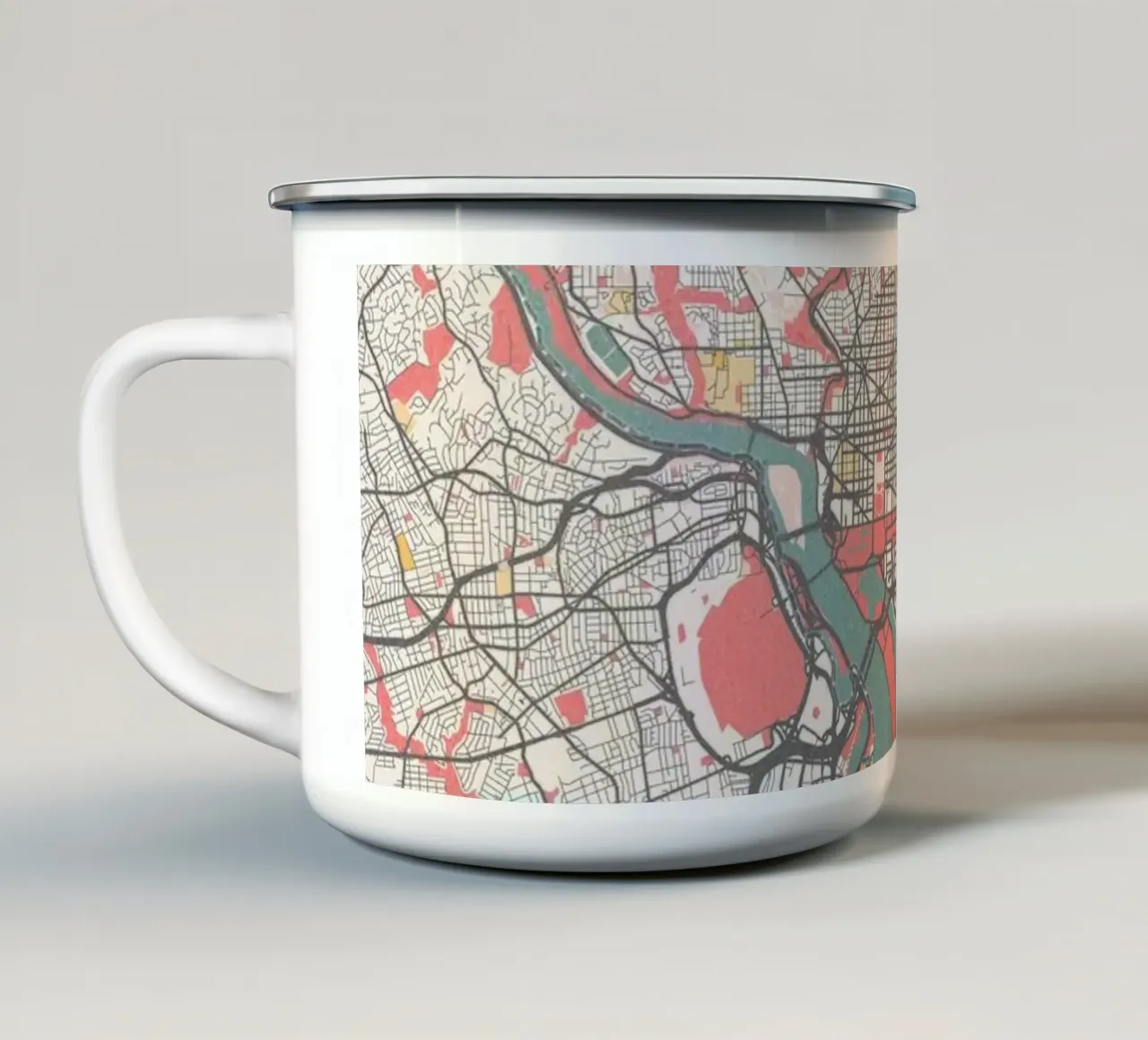 Washington DC Map tazza in smalto da MOOODZART