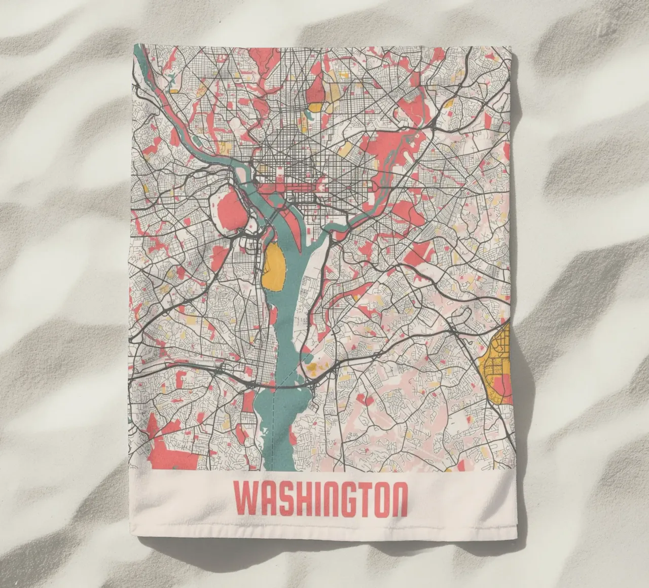 Washington DC Map telo mare da MOOODZART