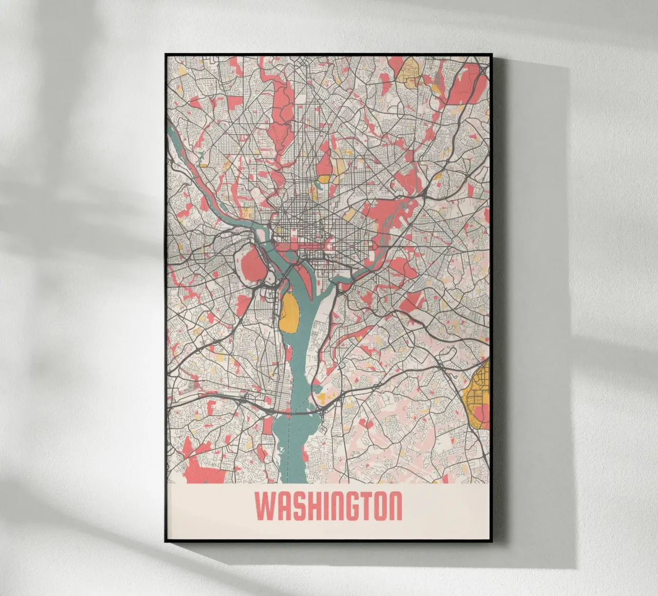 Washington DC Map acrylic glass by MOOODZART