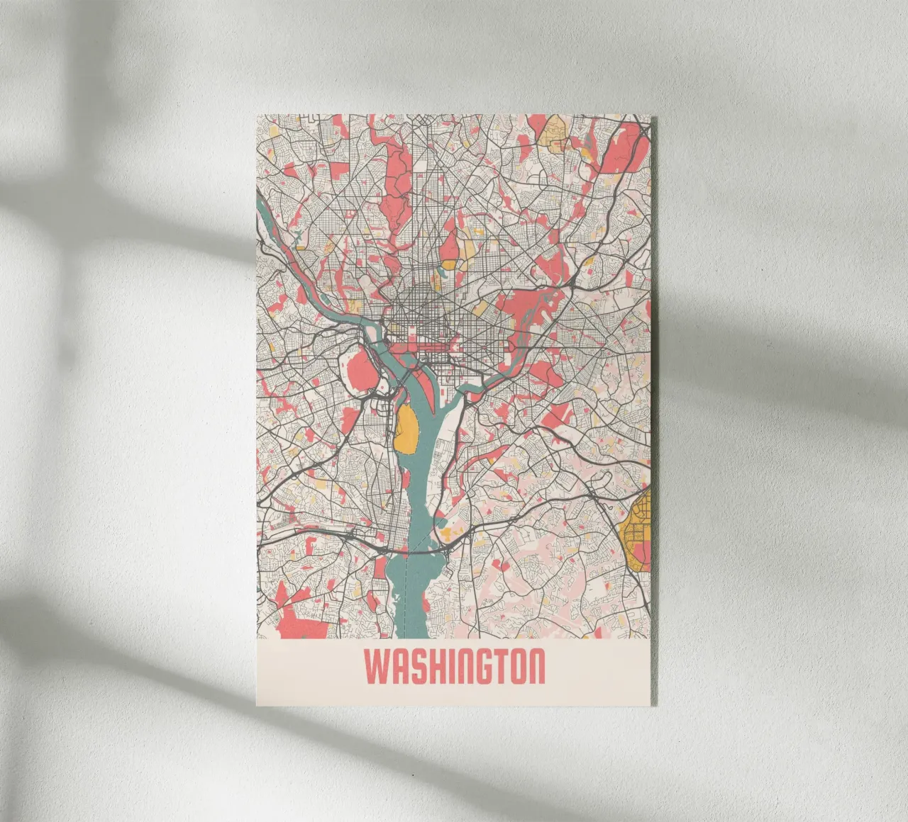 Washington DC Map acrylic glass by MOOODZART
