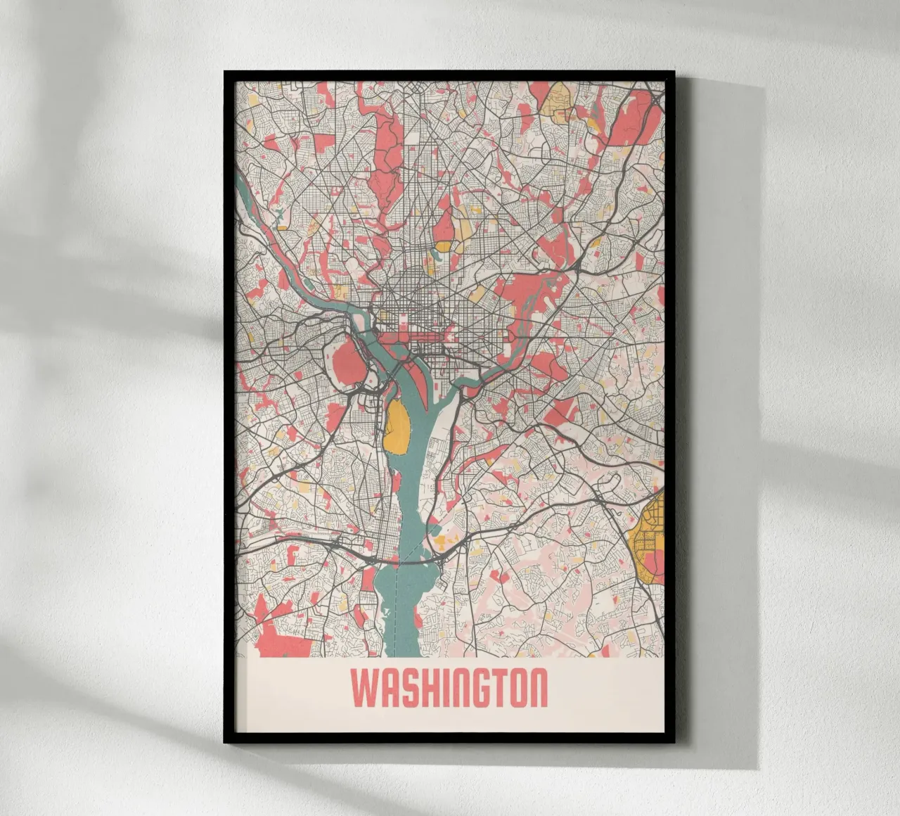 Washington DC Map poster by MOOODZART
