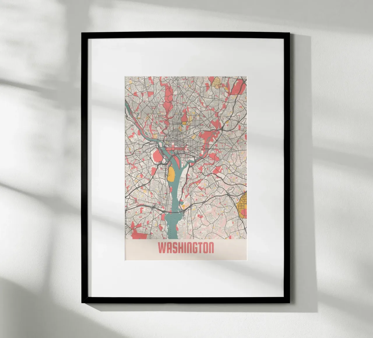 Washington DC Map poster by MOOODZART