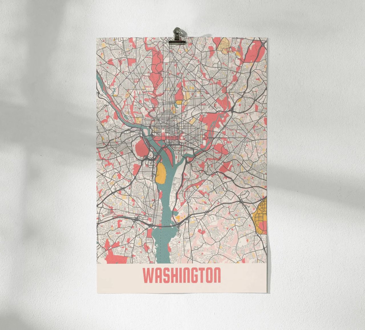 Washington DC Map poster da MOOODZART