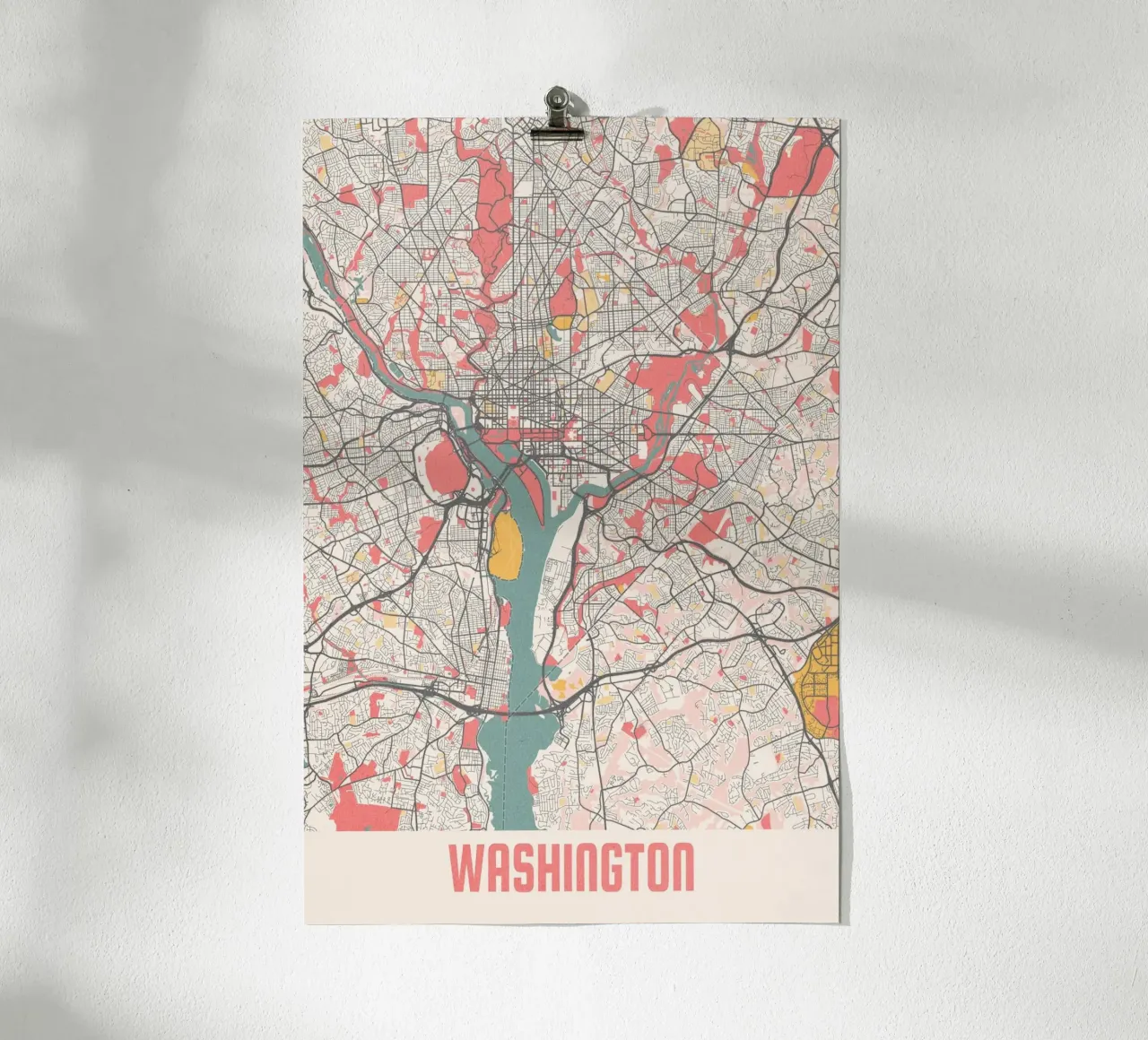 Washington DC Map poster by MOOODZART