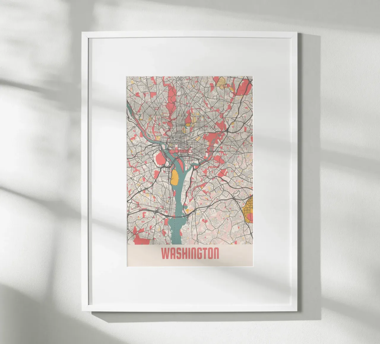 Washington DC Map poster by MOOODZART
