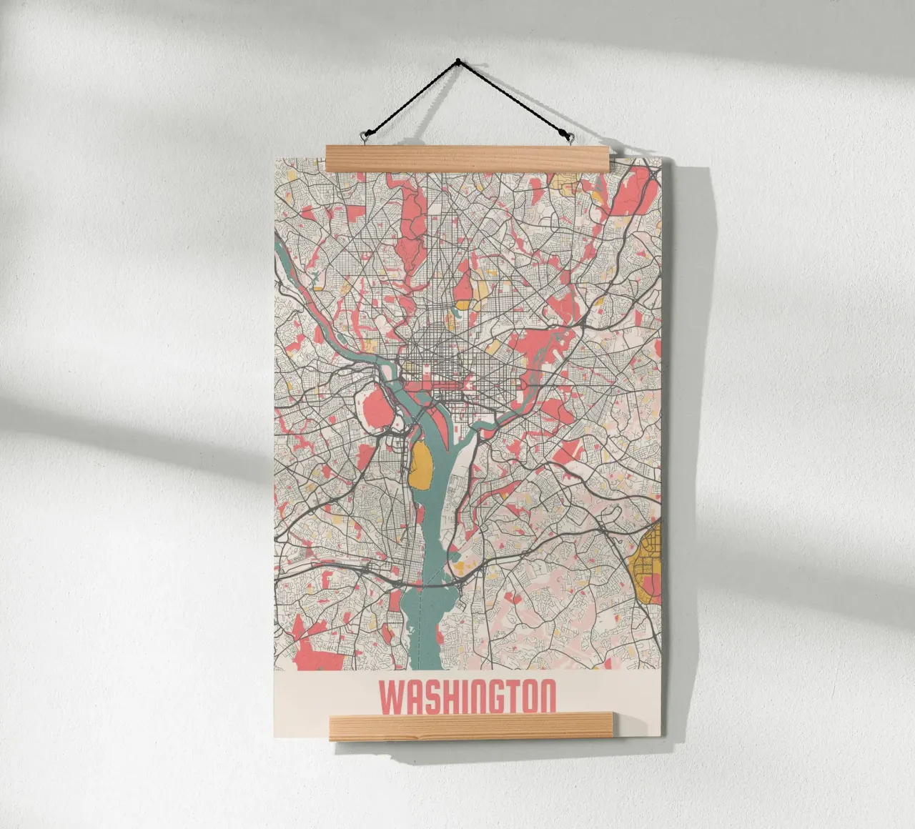 Washington DC Map poster by MOOODZART