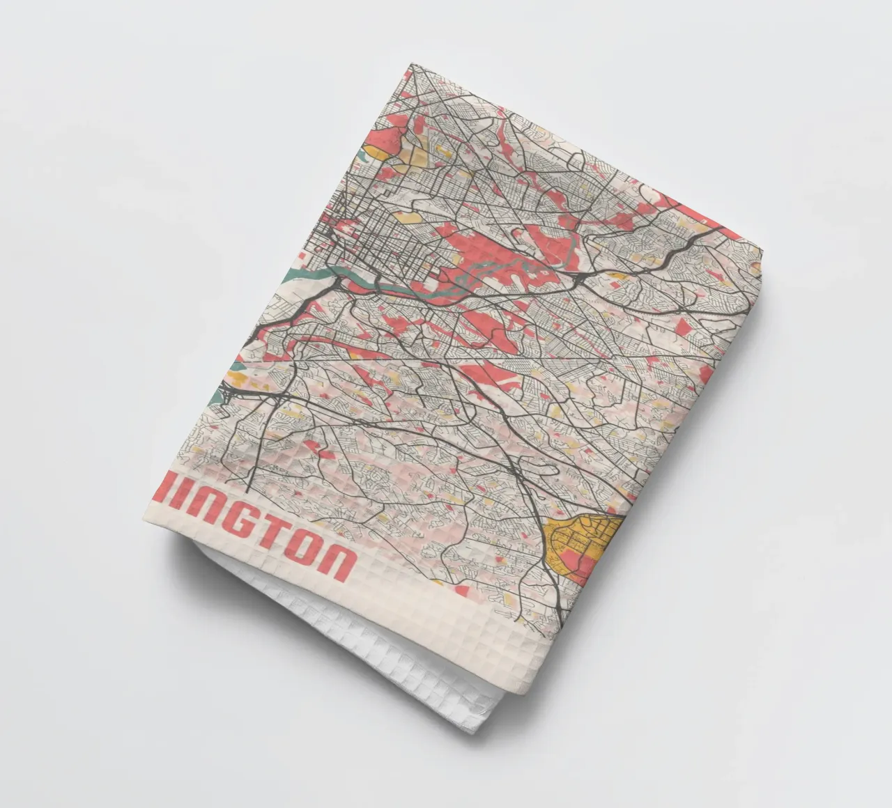 Washington DC Map tea towel by MOOODZART