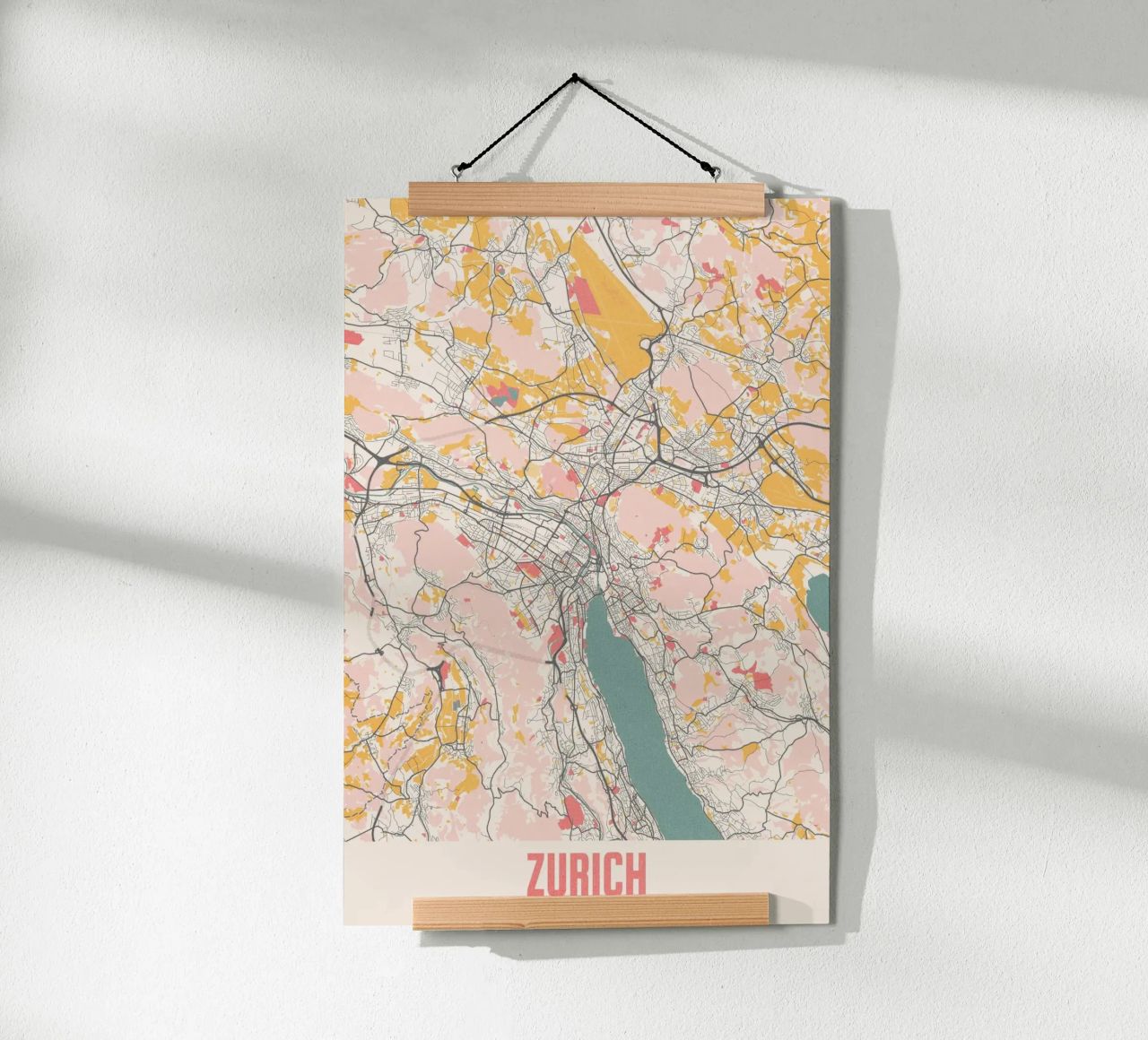 Zürich Bunter Kunstdruck Poster von MOOODZART
