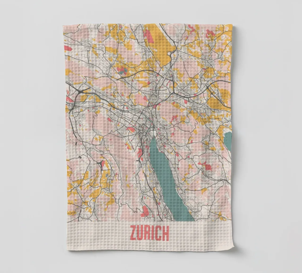 Zürich Colorful Art Print torchon de MOOODZART