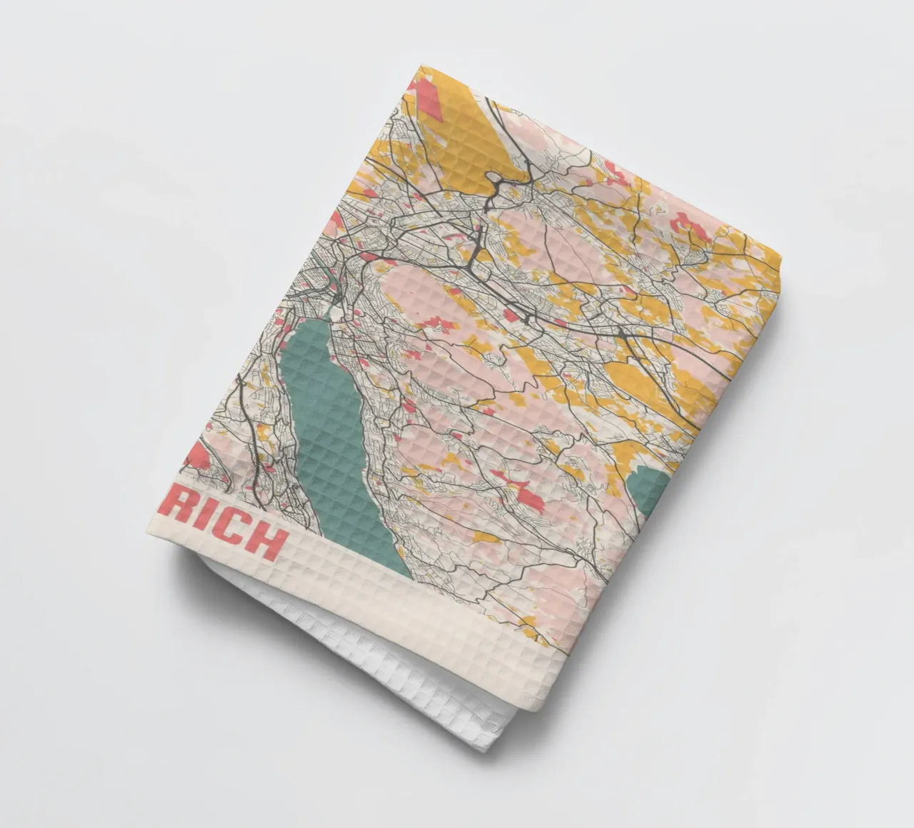 Zürich Colorful Art Print torchon de MOOODZART