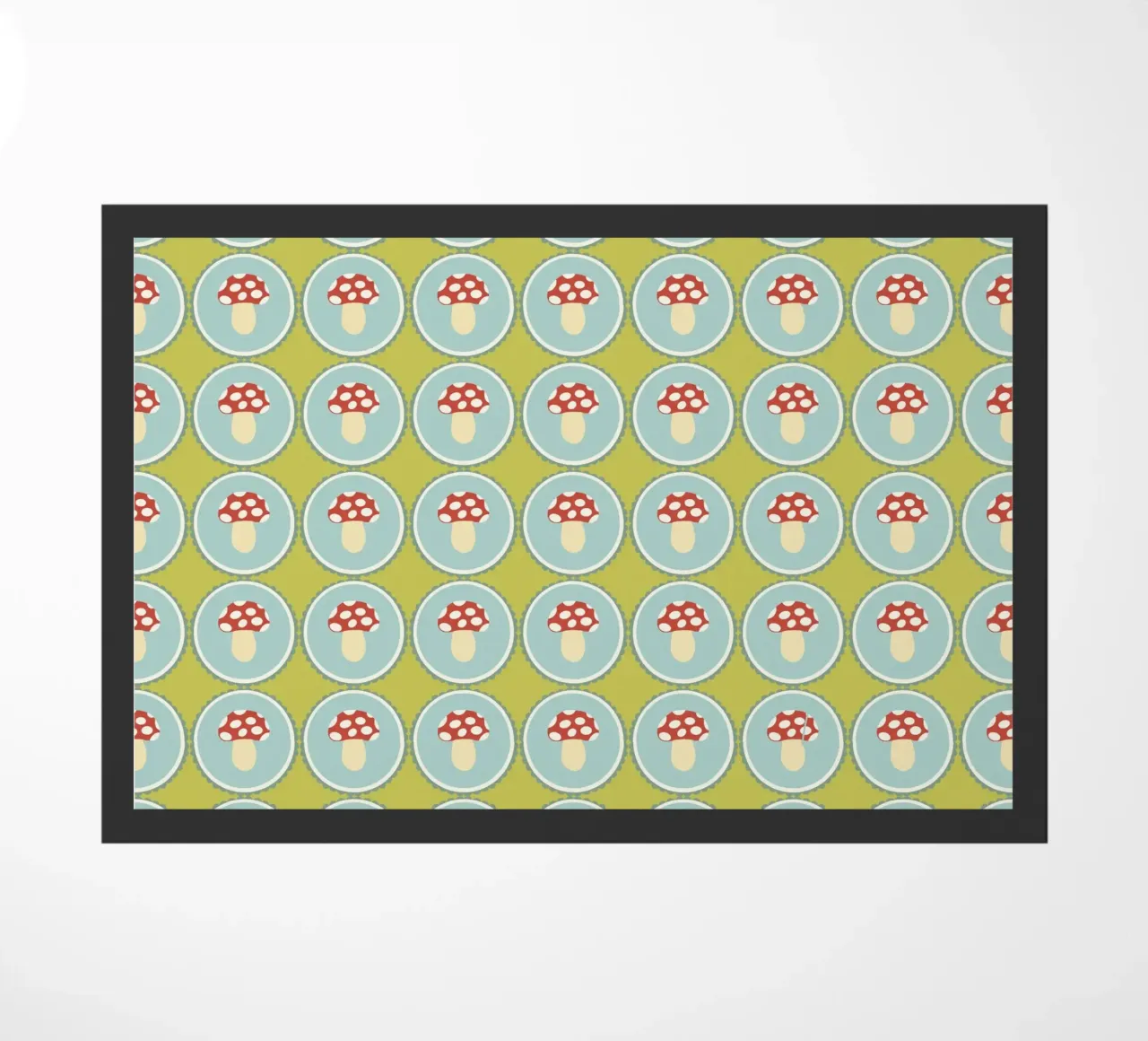 Happy toadstool doormat by Miris bunte Modewelt