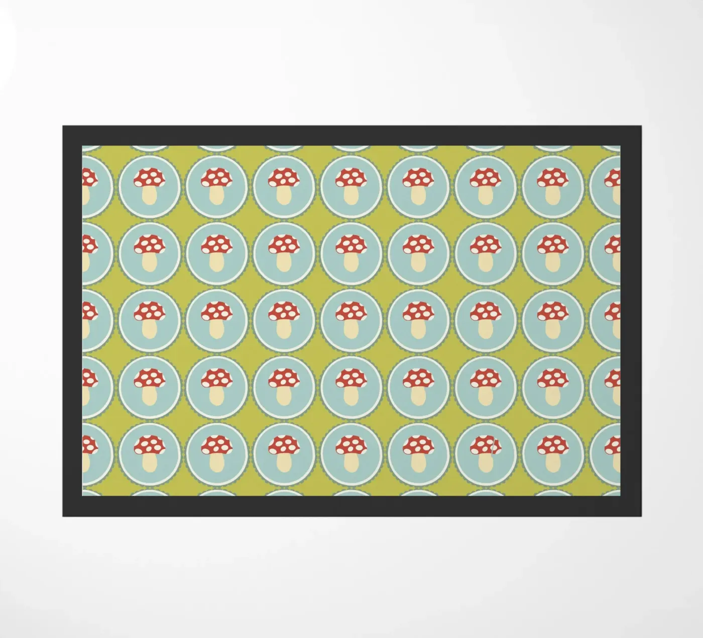 Happy toadstool doormat by Miris bunte Modewelt