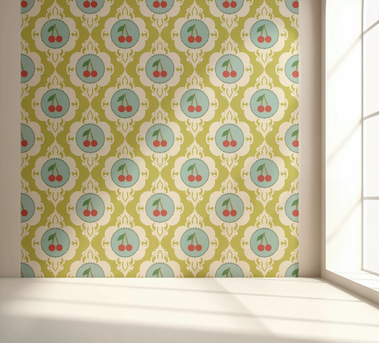 Vintage Cherries papel para pared de Miris bunte Modewelt