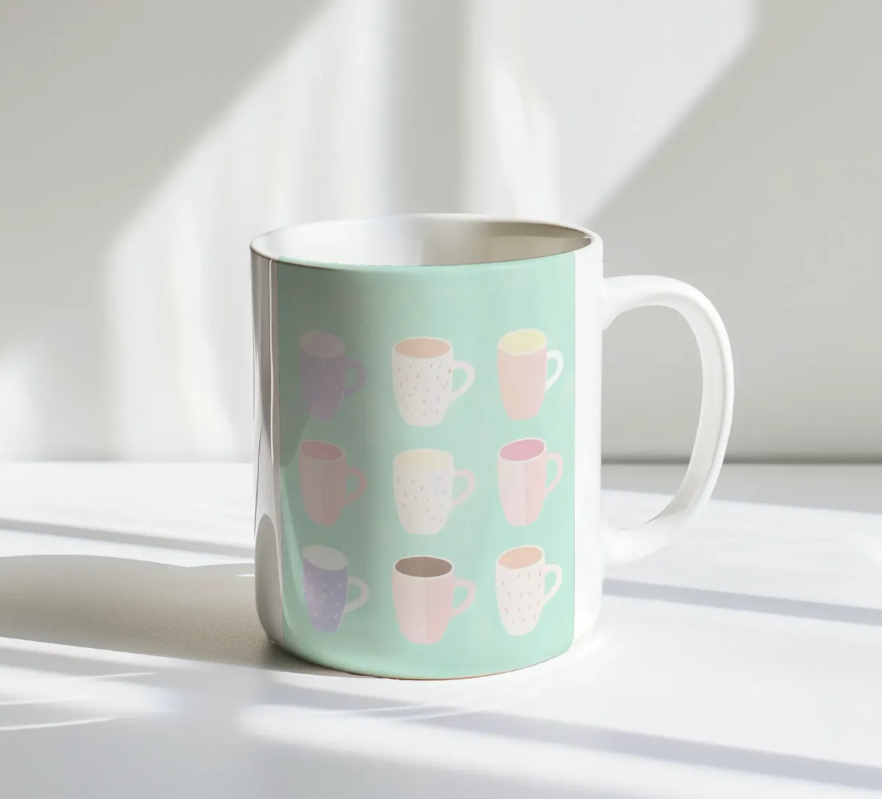 Amore al caffè in versione pastello tazza in ceramica da Carinaprint
