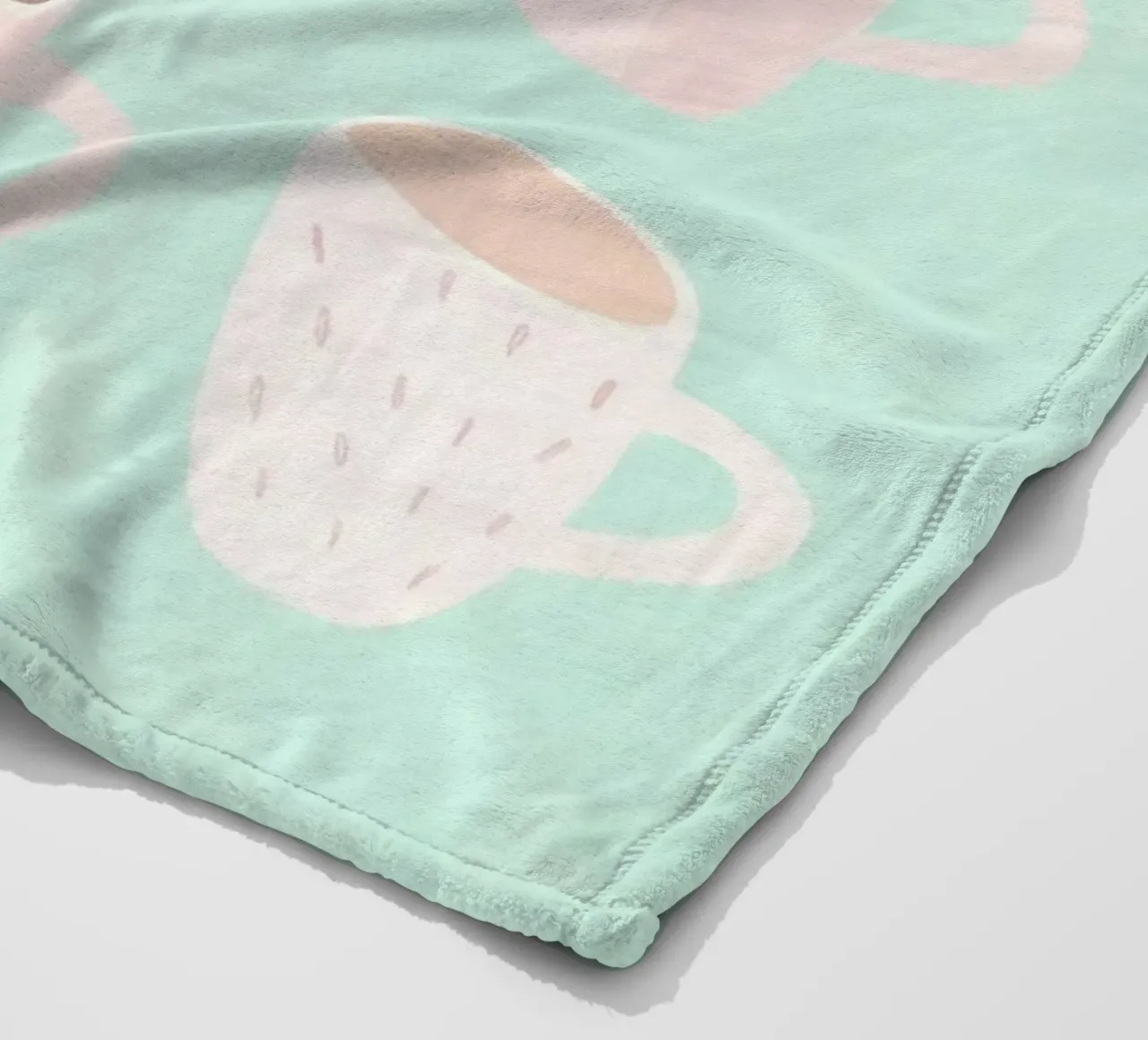 Amore al caffè in versione pastello coperta in pile da Carinaprint