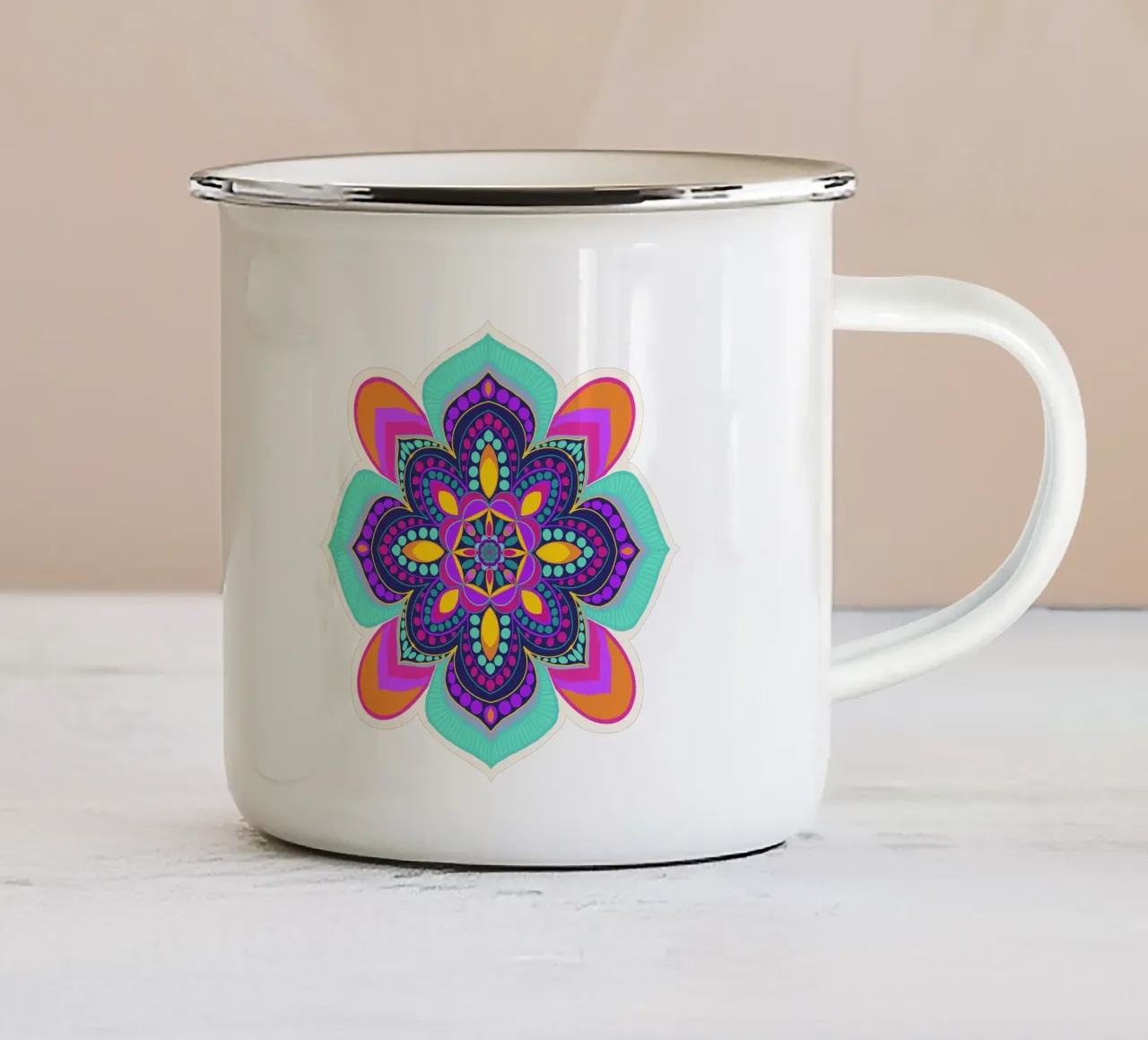 Good Vibes MANDALA tazza in smalto da Miris bunte Modewelt