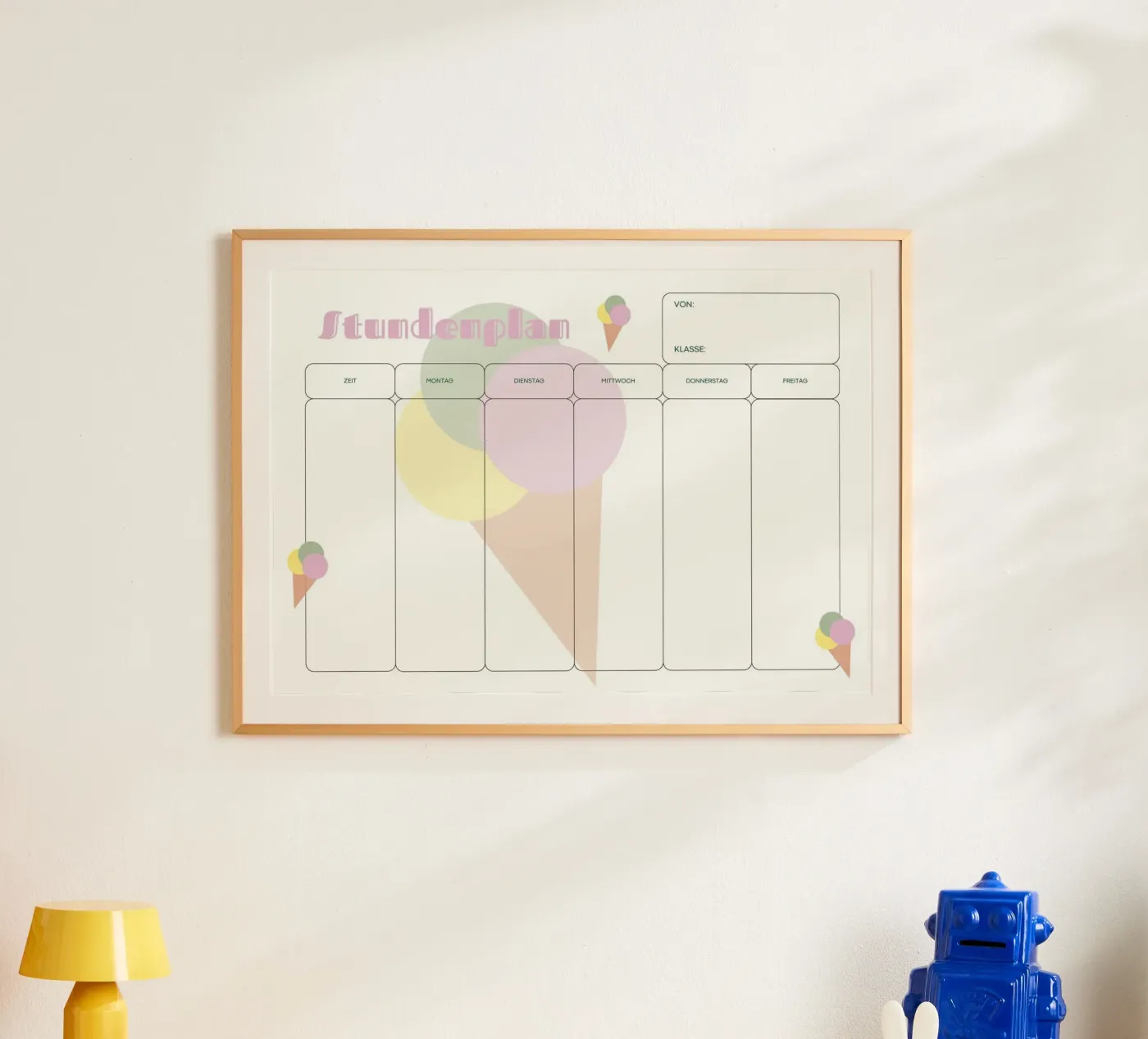 Stundenplan Icecream poster da studio.ladina