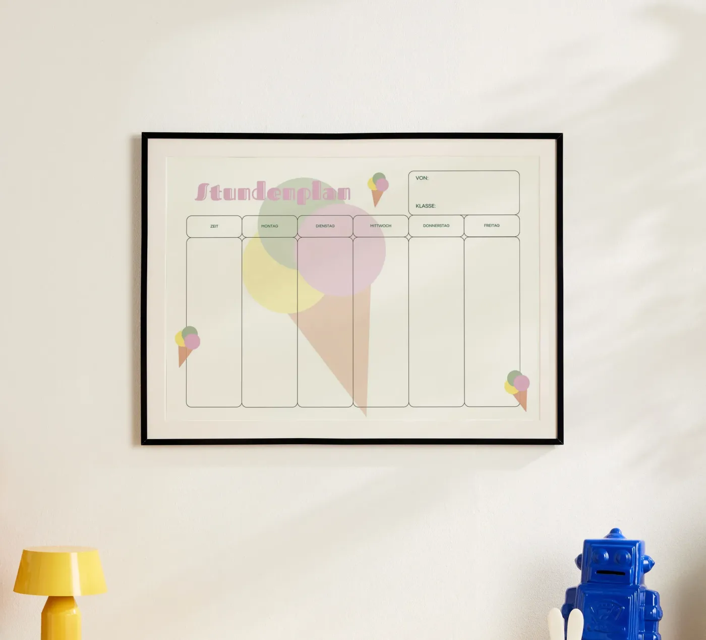 Stundenplan Icecream poster da studio.ladina