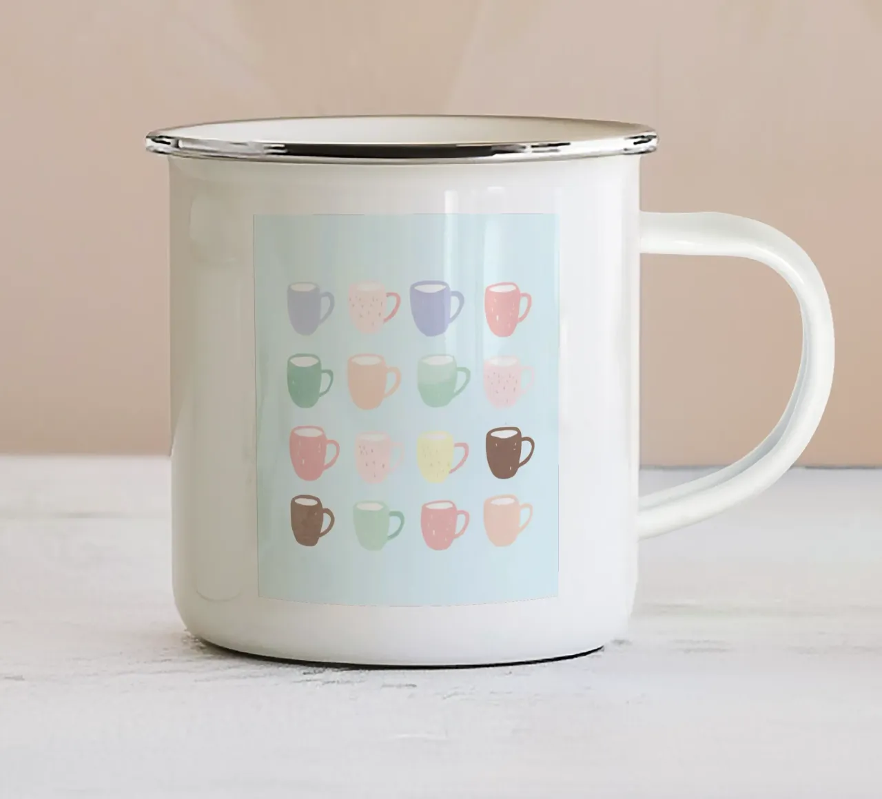 Tazze da caffè pastello tazza in smalto da Carinaprint