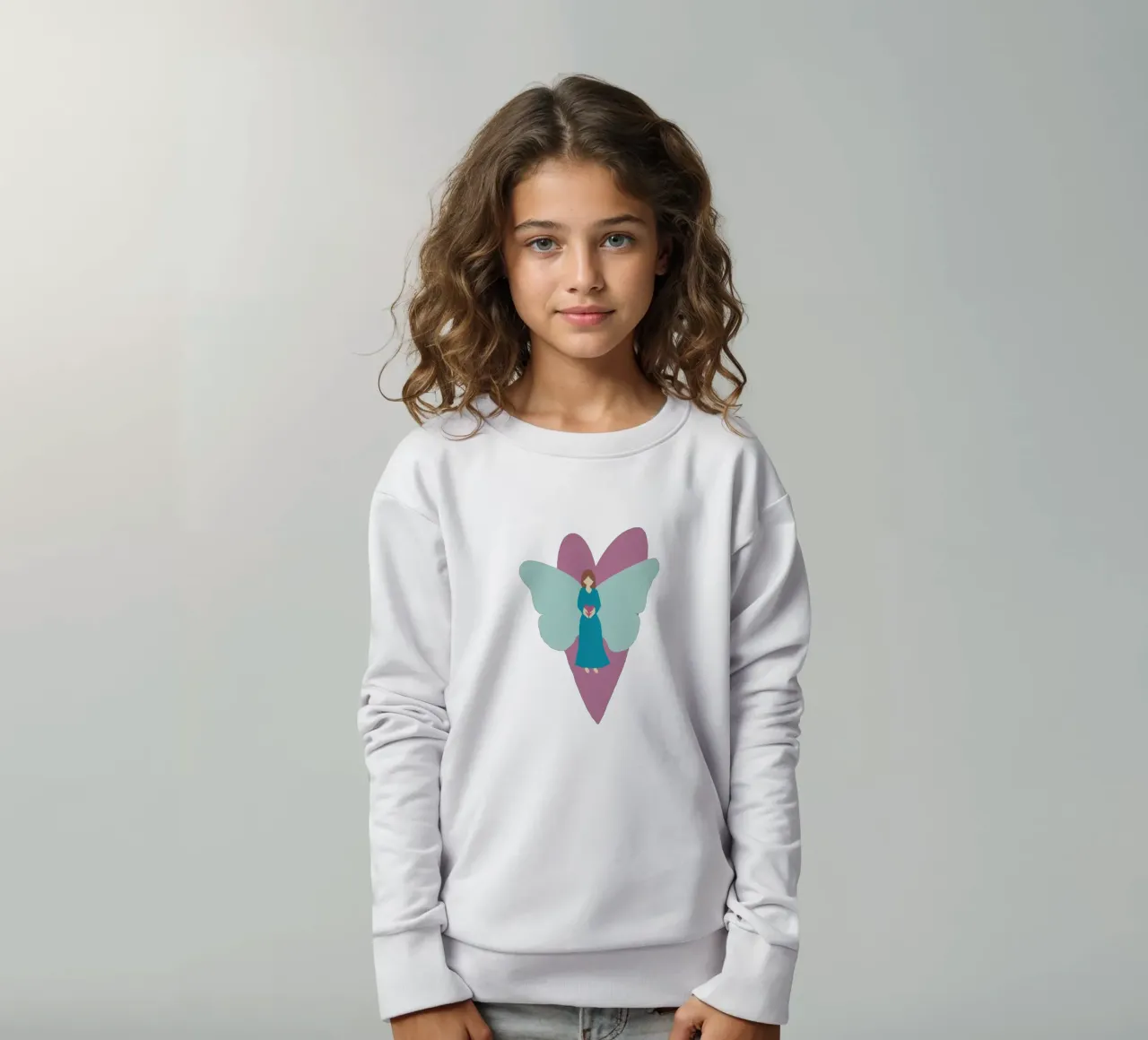 Herzmädchen by Miri felpa bambino da Miris bunte Modewelt