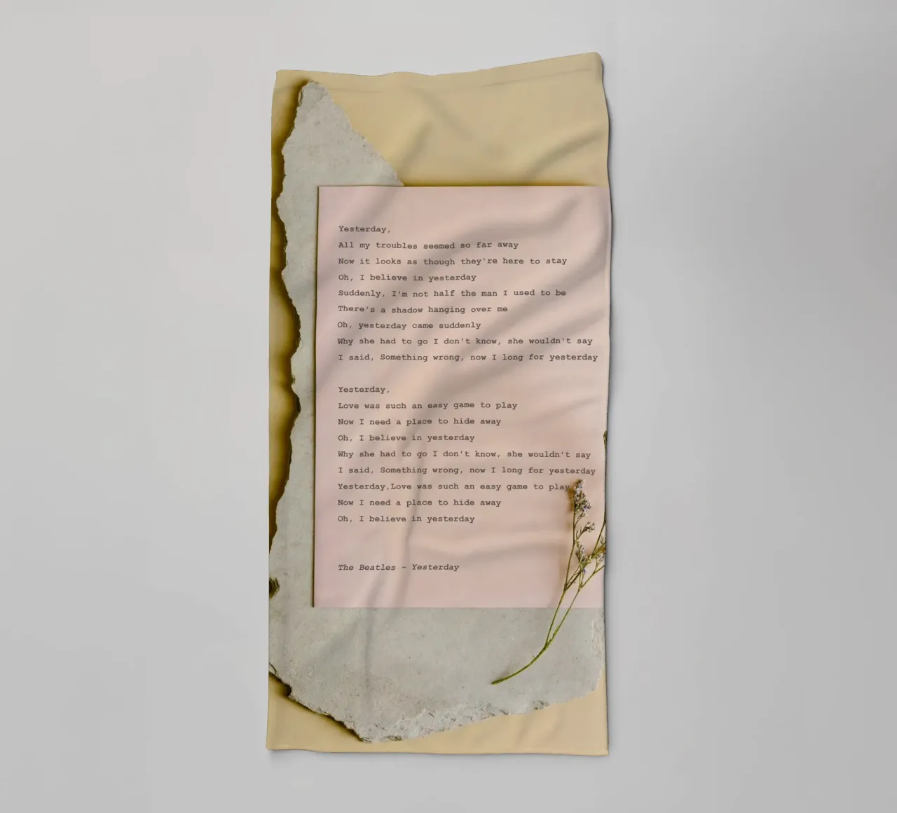Lyriek van gisteren badhanddoek van neonartroom