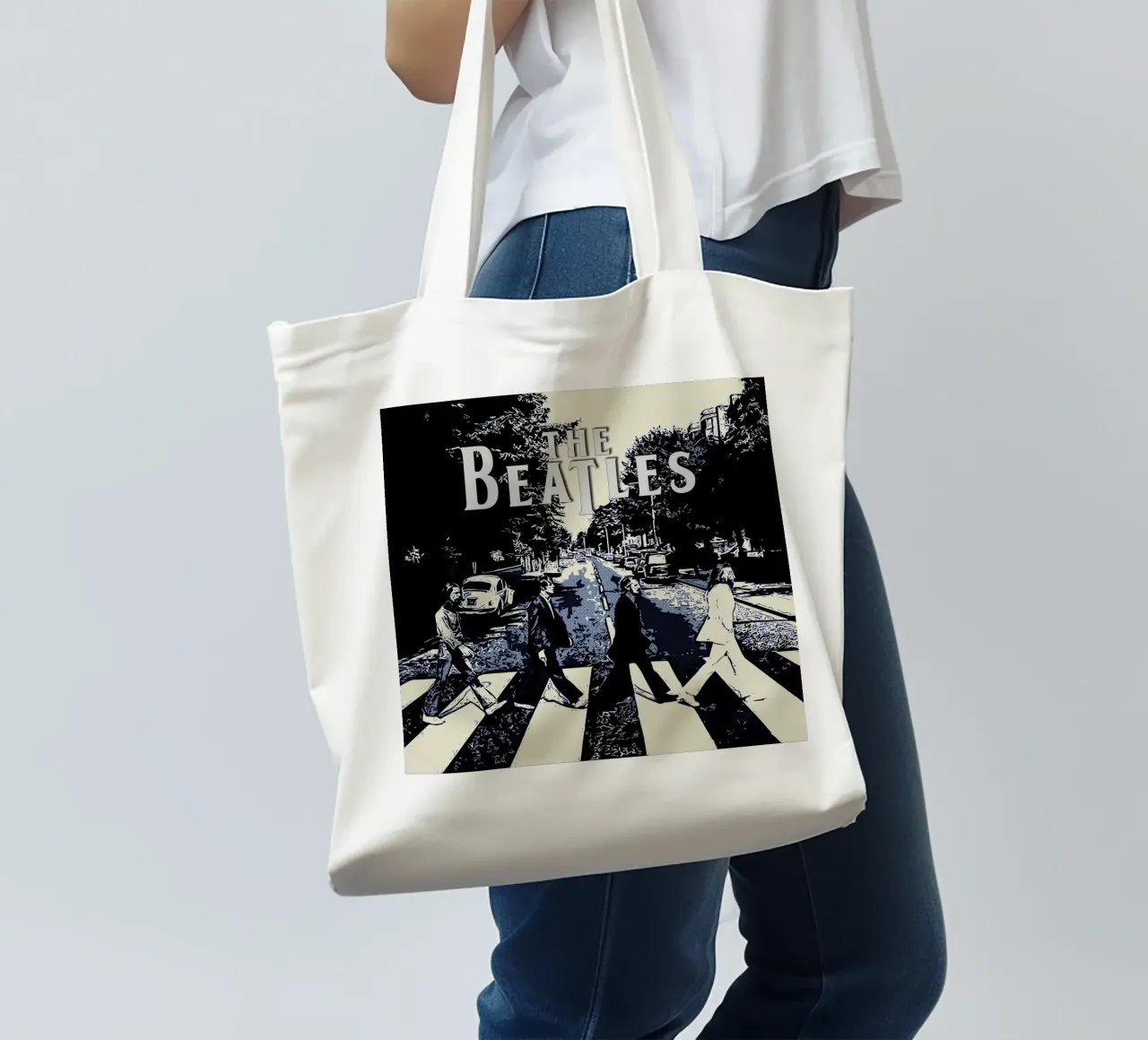 Abbey Road The Beatles tote bag by neonartroom