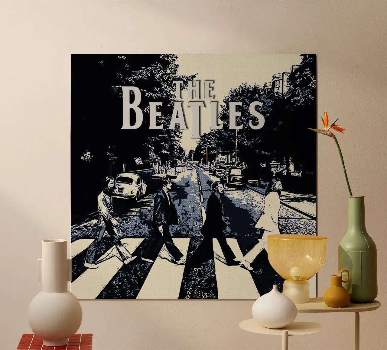 Abbey Road I Beatles poster con telaio in legno da neonartroom
