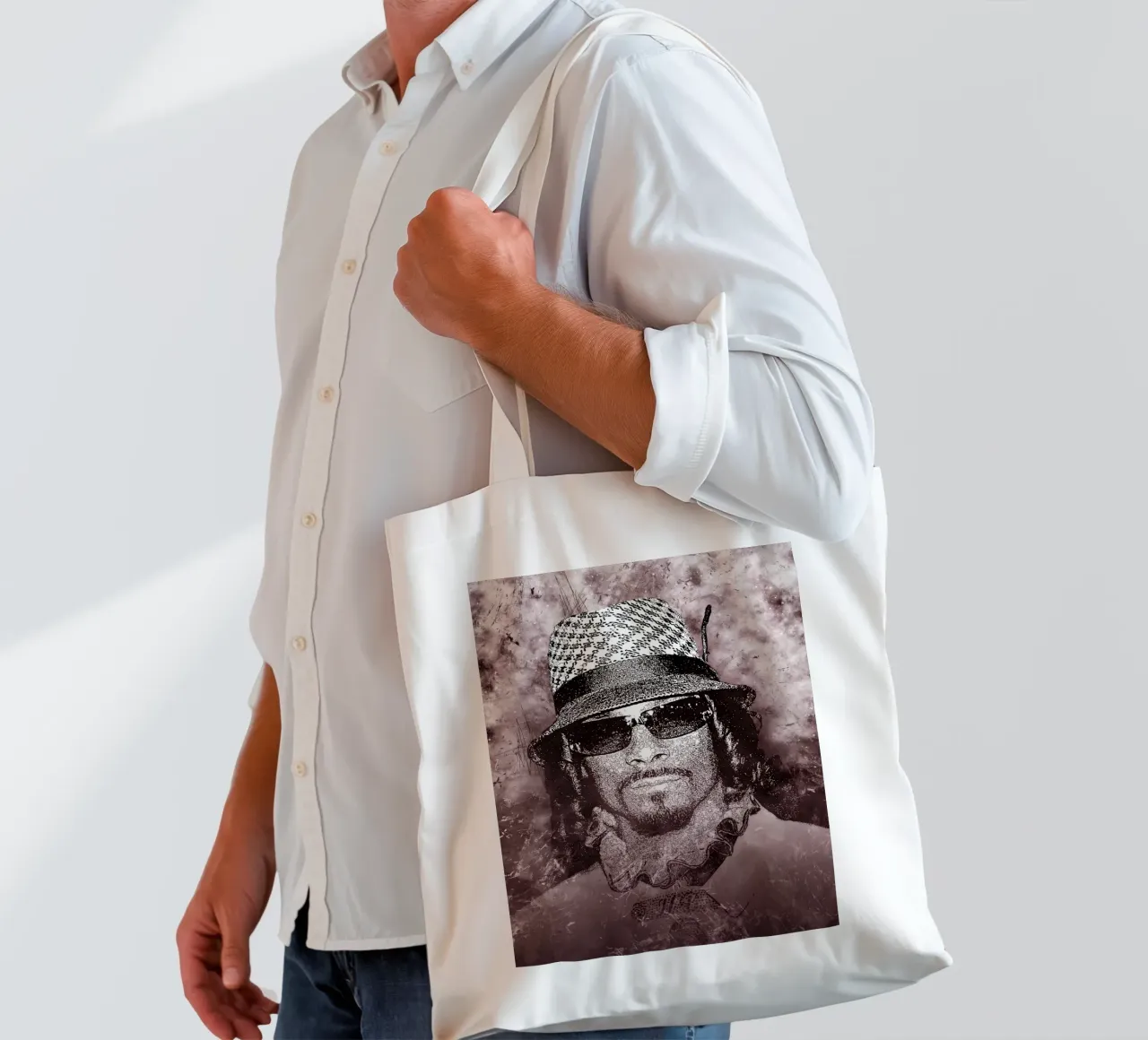 Lo Snoop borsa in juta da neonartroom