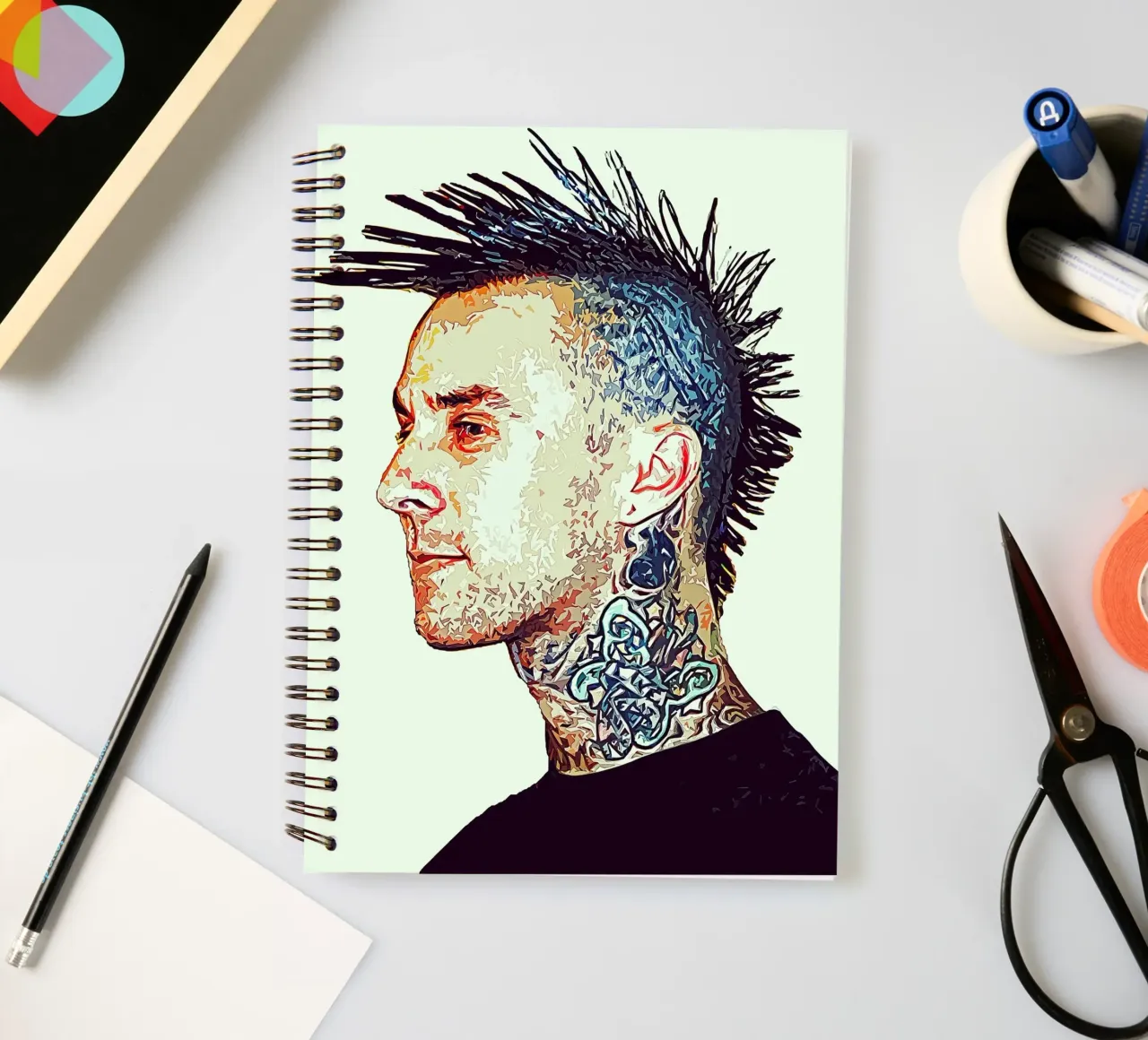 Room of Barker spiral notebook by neonartroom