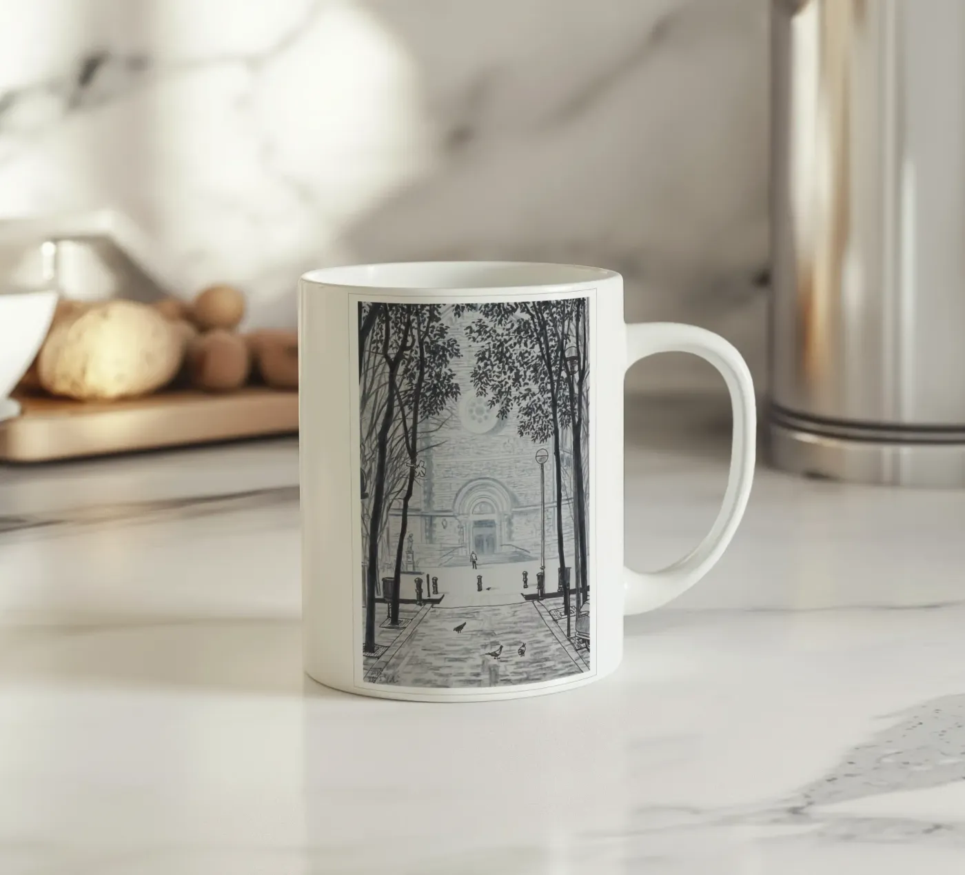 Tranquil Local ceramic mug by Asobōze