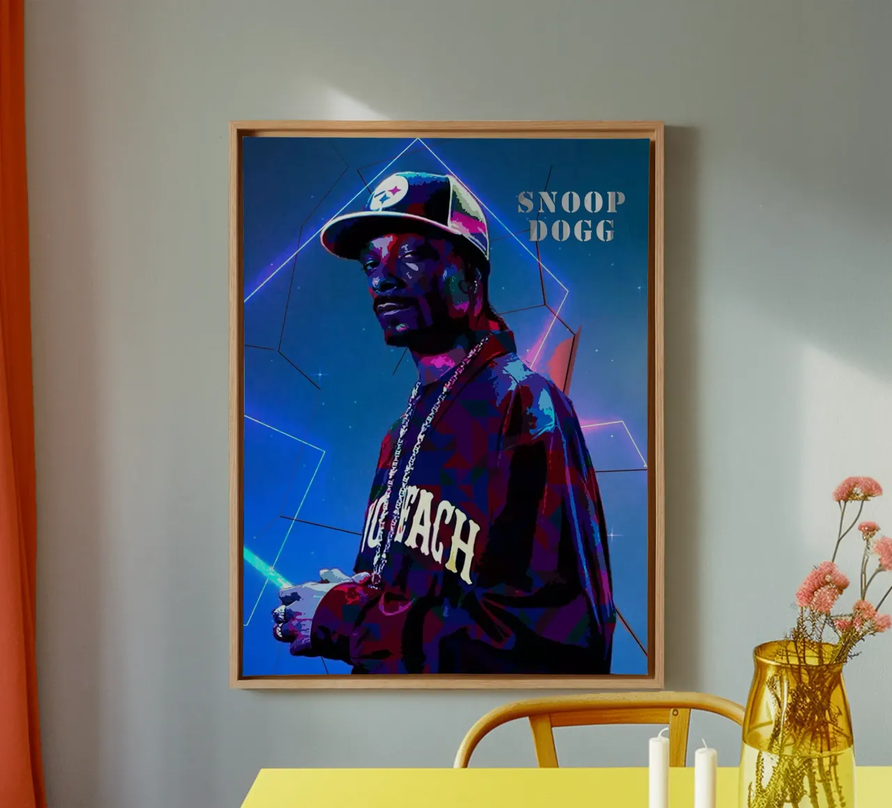The Snoop canvas with Floater frame by neonartroom