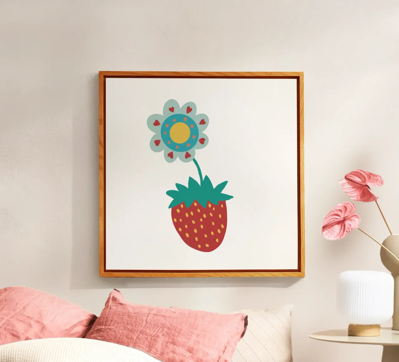 Erdbeerbluete plexiglass da Miris bunte Modewelt