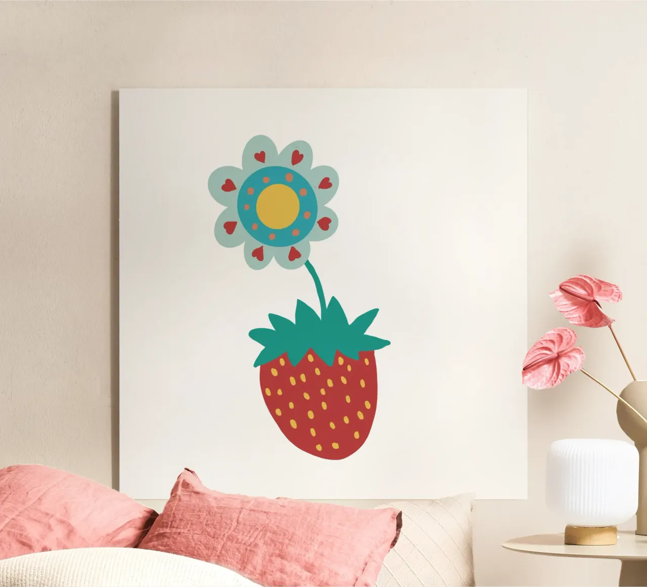 Erdbeerbluete plexiglass da Miris bunte Modewelt