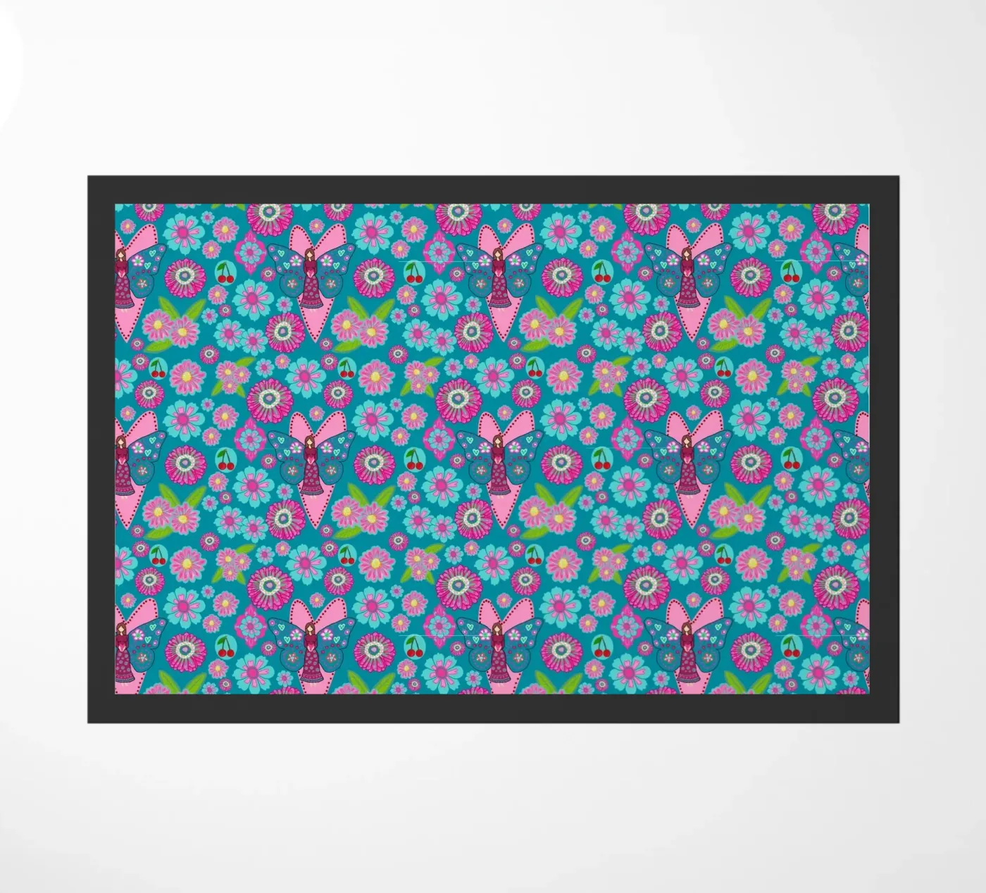 Blooming Imagination Pattern Fußmatte von Miris bunte Modewelt