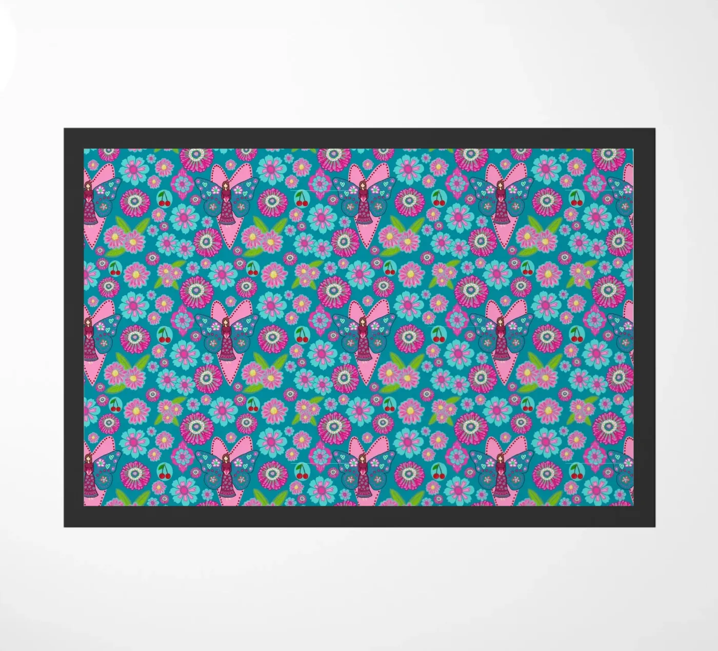 Blooming Imagination Pattern Fußmatte von Miris bunte Modewelt