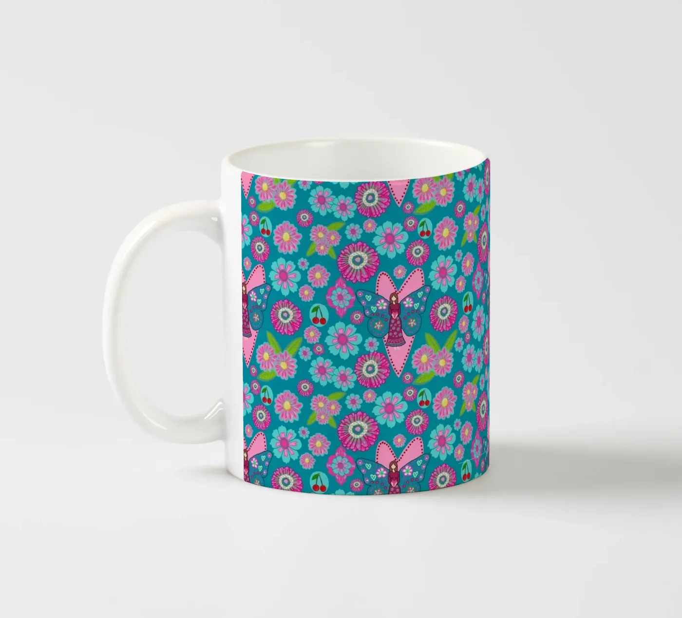 Blooming Imagination Pattern ceramic mug by Miris bunte Modewelt
