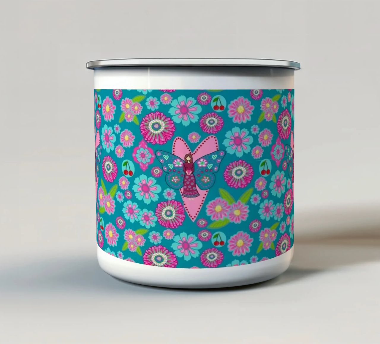 Blooming Imagination Pattern tazza in smalto da Miris bunte Modewelt