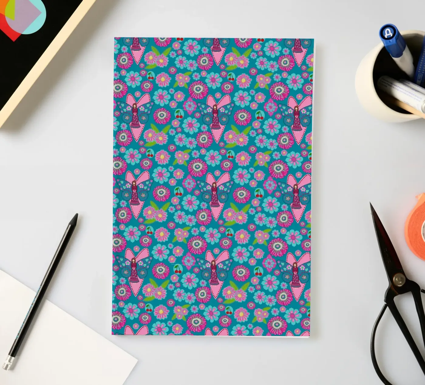 Blooming Imagination Pattern notebook by Miris bunte Modewelt