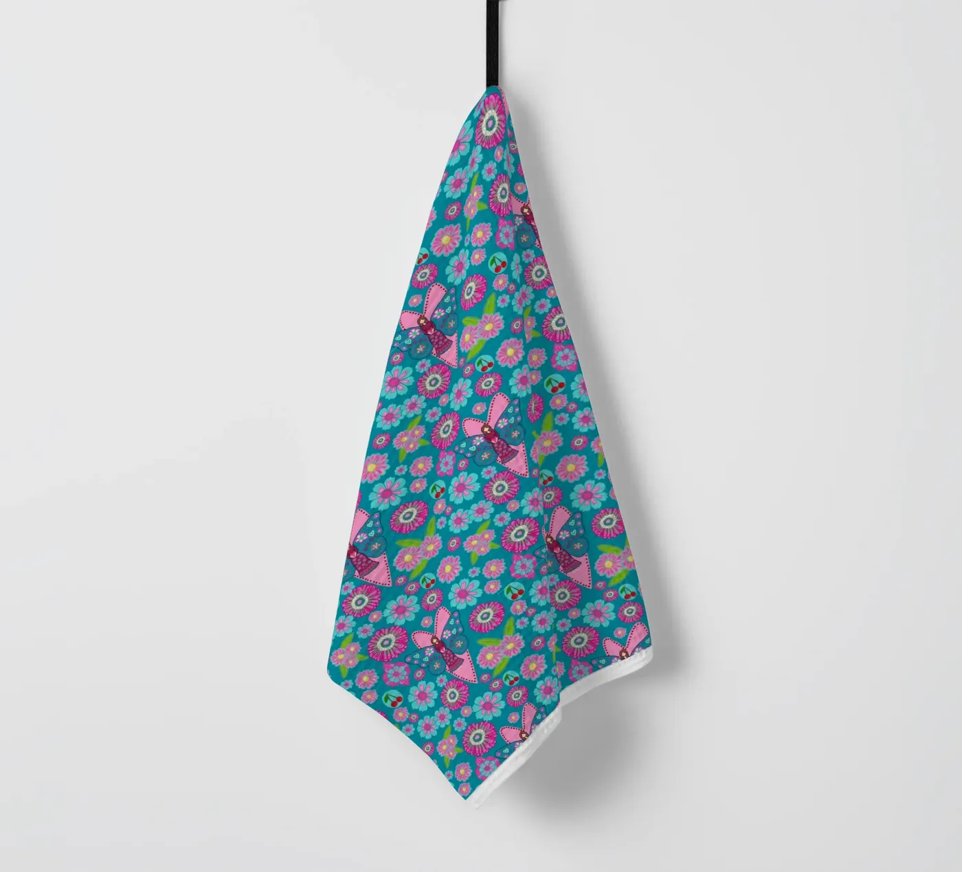 Blooming Imagination Pattern theedoek van Miris bunte Modewelt