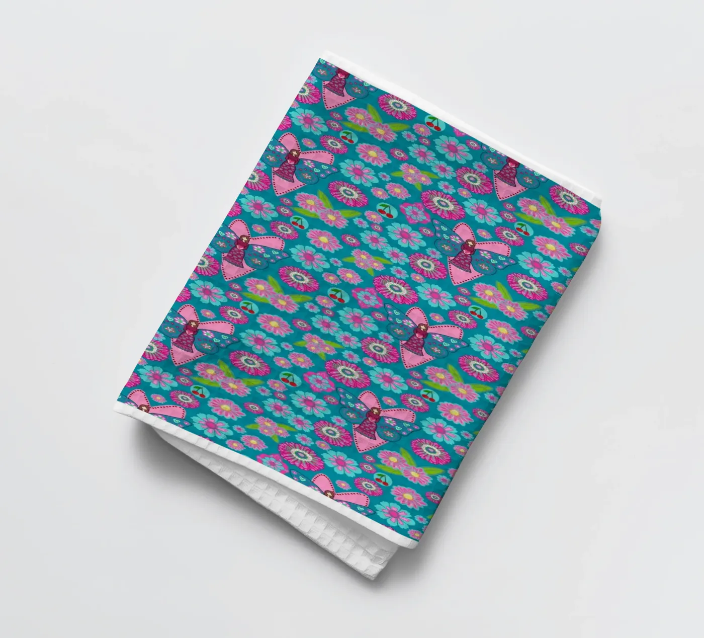 Blooming Imagination Pattern tea towel by Miris bunte Modewelt