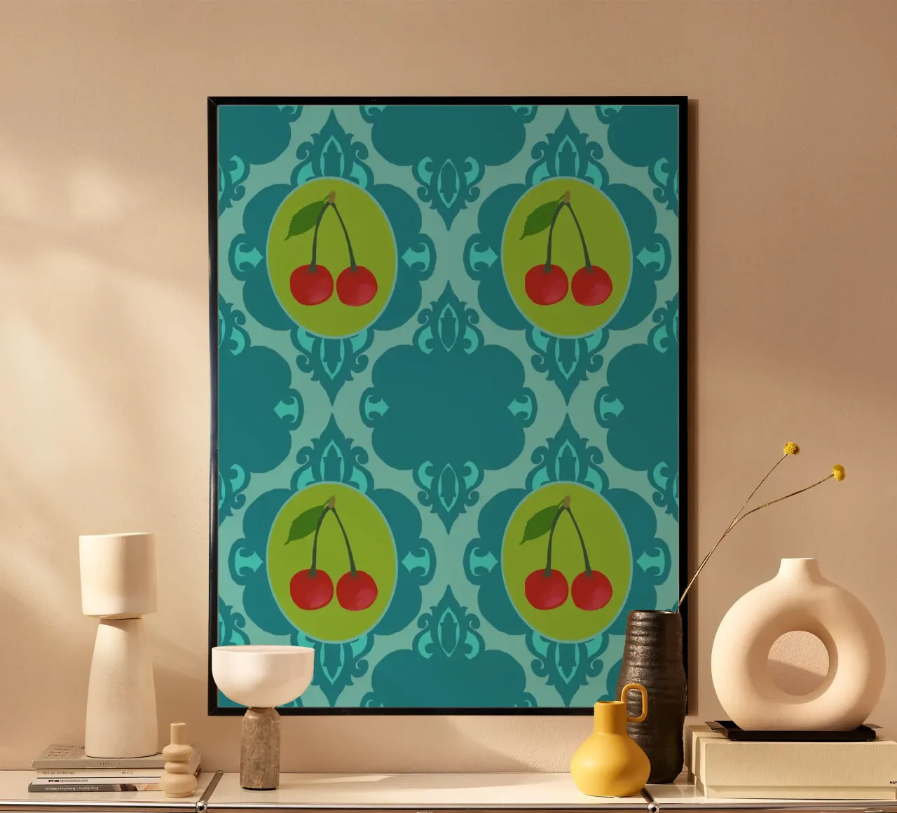 Kirschretro Wallpaper poster da Miris bunte Modewelt