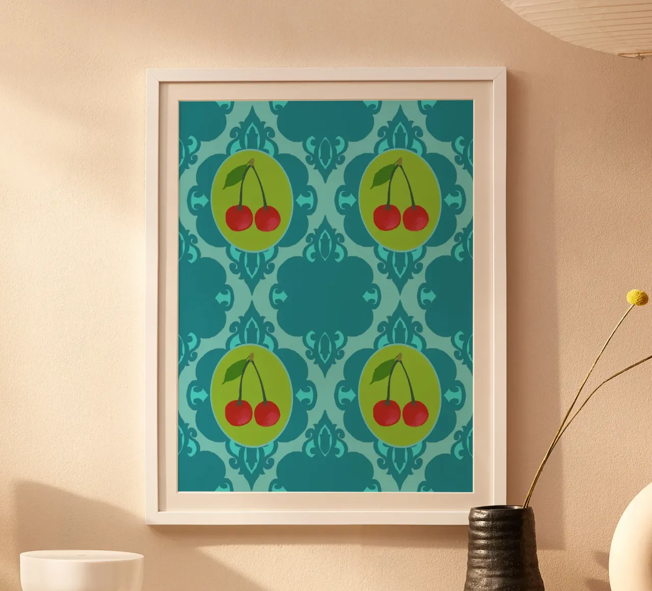 Kirschretro Wallpaper poster da Miris bunte Modewelt