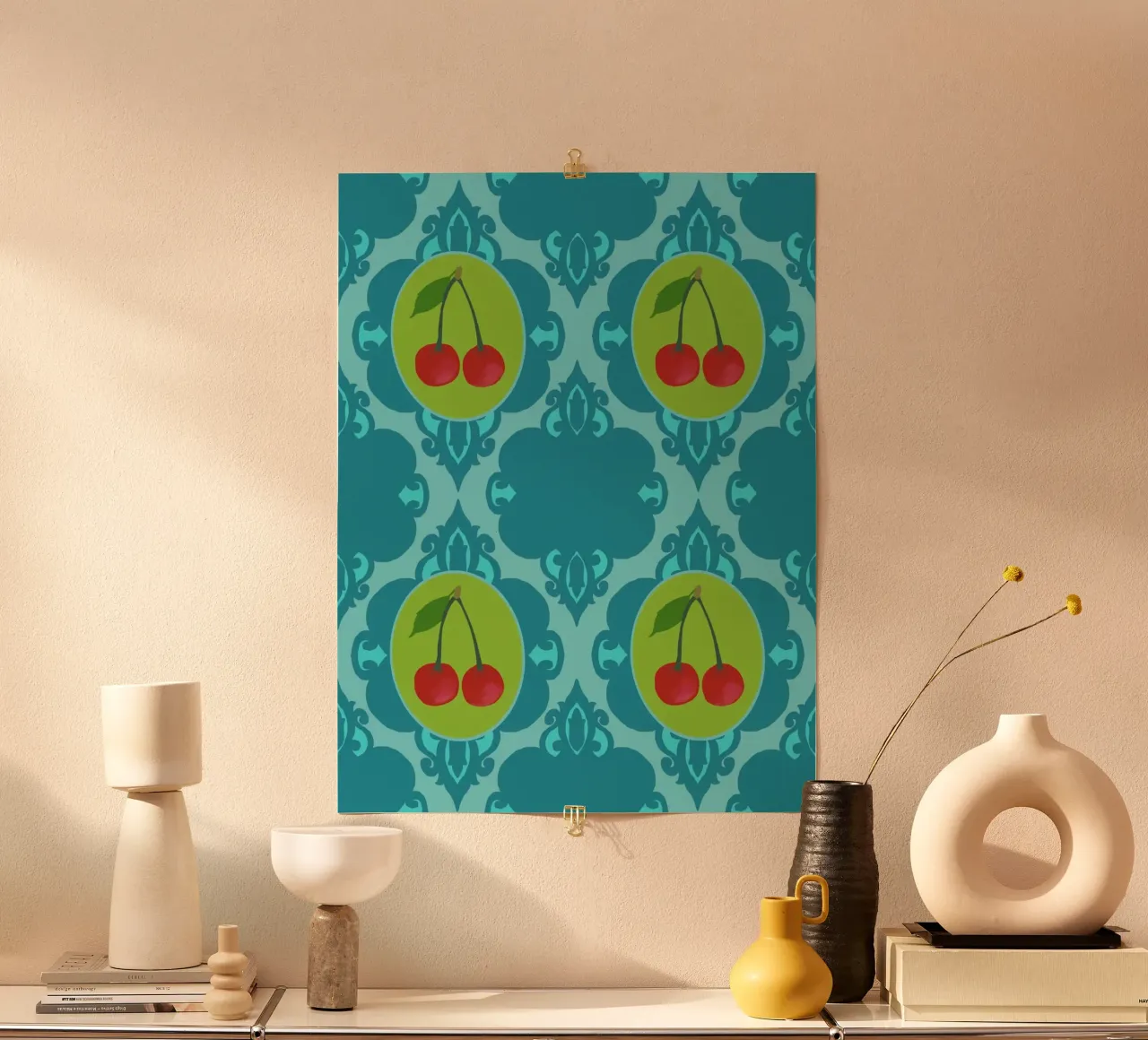 Kirschretro Wallpaper poster da Miris bunte Modewelt