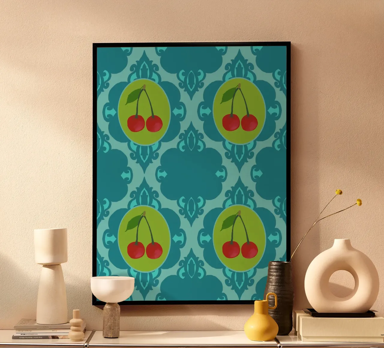 Kirschretro Wallpaper poster da Miris bunte Modewelt