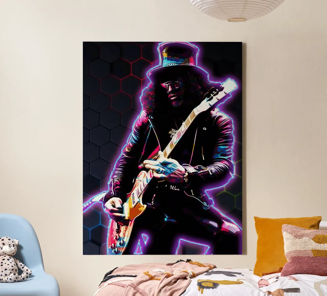 Neon Art Slash tela con Cornice a cassetta da neonartroom